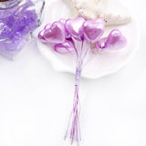 Christmas Gift 10pcs/lot Colorful Artificial Flower Bunch Foam Heart/Star DIY Headwear Accessories Wedding Festival Home Table Decor Supplies