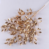 Golden Artificial Plants Maple Leaf Christmas Decor Home Living Room Desk Decoration Party Wedding Holiday  Flower Arrangement