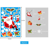 Christmas Gift Christmas Sticker Santa Claus Xmas Elk Snowflake Faceless Doll Window Stickers Merry Christmas Feliz Navidad Decor For Home 2022