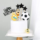 Passion Football Theme Party Soccer Cupcake Topper Flags Decoration Happy Birthday Cake Toppers Boy Kids Birthday Party Supplies