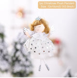 PATIMATE Christmas Angel Plush Doll Pendant Christmas Tree Ornament Christmas Decoration for Home Xmas Gifts Noel Navidad