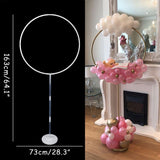 Wedding arch plastic round ring arch stand artificial flower balloons decor birthday party wedding decoration flower stand frame