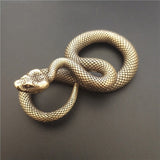 Copper Vintage Gold Snake Desktop Decor Ornaments Brass Snake Key Chains Fashion Boa Keyrings Punk Rock  DIY Accessories Gift