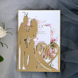 1pc Sample Bride And Groom Laser Cut Wedding Invitations Card Love Heart Greeting Card Valentine's Day Wedding Party Decoration