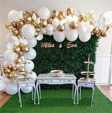 1Set White Gold Balloon Garland Arch Kit Wedding Latex Balloon Kid's Adult Birthday Party Decoration Baby Shower Globos Supplies