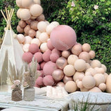 Balloons Arch Baby Shower Wedding Doubled Beige Dusty Pink Ballon Garland Kit Rose Gold Globos Birthday Party Decor Supplies