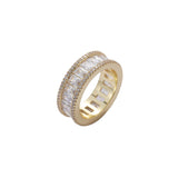 Back To School Cifeeo   Hip Hop Zircon Brass CZ  Ring Iced Out Men And Women Rings