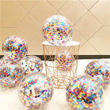 Cifeeo  10Pcs Star Confetti Balloon Metallic Confetti Latex Transparent Ballon Baby Shower Birthday Party Wedding Decoration Ball Globos