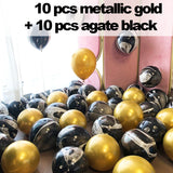 Back to school decoration Cifeeo  20Pcs Metallic Confetti Agate Marble Balloon Latex Transparent Ballon Baby Shower Wedding Birthday Party Decoration Globo