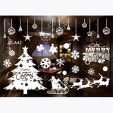 Merry Christmas Wall Stickers Christmas Decorations For Home Santa Claus Window glass Sticker Xmas Ornaments Navidad New Year