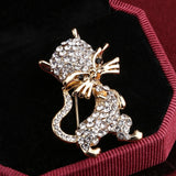 ZOSHI Fashion Jewelry Gold color Brooch Pins Austria Crystals Imitation Pearl Flower Brooch Wedding Accessories Vintage