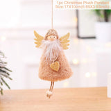 PATIMATE Christmas Angel Plush Doll Pendant Christmas Tree Ornament Christmas Decoration for Home Xmas Gifts Noel Navidad