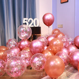 100 Pieces Metal Balloons Pink Ballon Birthday Party Supplies Wedding Decoration Baby Shower Helium Balls Air Confetti Balloons