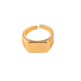 New Irregular Croissants Rings Chunky Circle Heart Geometric Rings for Women Gold Color Crystal Butterfly Rings Fashion Jewelry