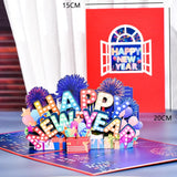 Merry Christmas Cards Christmas Tree Winter Gift Pop-Up Cards Christmas Decoration  Stickers Laser Cut New Year Greeting Cards