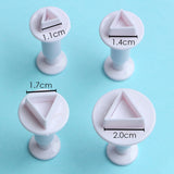 Christmas Gift 3/4pcs Geometry Pentagram Star Seal Kitchen Accessories Star Plunger Cutter Biscuit Cookie Cake Mold Cake Decorating Tools