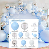 Christmas Gift Hot Sale Macaron Blue Ocean Suit Latex Balloons Birthday Wedding Party Supplies Interior Decoration Layout Aluminum