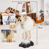 Christmas Gift 2022 Elk Santa Claus Snowman Christmas Dolls Christmas Decorations for Home Standing Toy Birthday Party Gift Kids