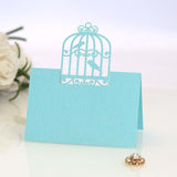 100pcs Laser Cut Bird Cage Table Name Place Cards Favor Table Name Message Setting Card Wedding Birthday Party Favor Decoration