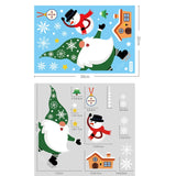 Merry Christmas Tree Santa Claus Snowman  Window Paste Sticker Winter  New Year Party Xmas Home Decoration Noel Natal Kerst