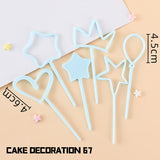 Back  To School Cifeeo Dream Girl Birthday Cake Decoration Unicorn Girl Doll Decoration Pink Rainbow Five Pointed Star Plug-In