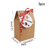 Christmas Gift Merry Christmas Candy Boxes Bags Christmas Santa Snowman Gift Box Paper Box Gift Bags Container Supplies Natal Noel Kerst 2021