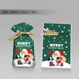 Christmas Gift 3/10Pcs Santa Gift Bag Candy Bag Snowflake Crisp Drawstring Bag Merry Christmas Decorations for Home New Year  Noel Presents