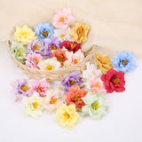 Cifeeo 10PCS 5.5cm Artificial Flower Head Silk Rose Orchid For Wedding Decoration Party DIY Wreath Gift Scrapbooking Craft Fake Flower