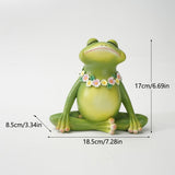 NORTHEUINS Resin Leggy Frog Figurines Nordic Creative Animal Statues for Interior Sculpture Home Desktop Living Room Decoration