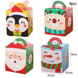 New Christmas Candy Box Gift Bags Xmas Deer Santa Claus Cookie Candy Packages Merry Christmas DIY Home Party Decoration