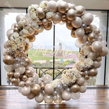 CIFEEO 165pcs Mr&Mrs Balloons Arch Doubled Pearl Coffee Ballon Garland Kit Champagne Transparent Globos Wedding Party Decor Supplies