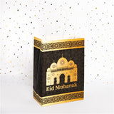 StoBag 6pcs Eid Mubarak Gift Bag With Handle Party Cookies Candy Packaging Supplies Ramadan Kareem Kids Favors Happy Al-Fitr