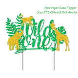 Wild One Birthday Party Decor Balloon Arch Garland Safari Jungle Birthday Decoration kids 1 2 3 4 5 Year old Baby Shower boy