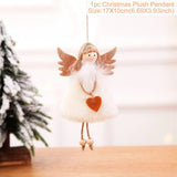 PATIMATE Christmas Angel Plush Doll Pendant Christmas Tree Ornament Christmas Decoration for Home Xmas Gifts Noel Navidad