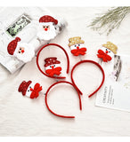 Christmas Gift Red Christmas Hair Band Cartoon Santa Claus Snowman Antlers Headband Merry Christmas Decor Adult Kids Naviidad Gifts Noel Toys