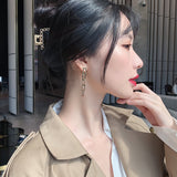 2023 New Retro Metal Chain Pendant Long Earring For Woman Fashion Korean Jewelry Christmas Party Hip Hop Girl's Unusual Earrings