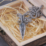 Christmas Gift Never Fade viking sword spear pendant necklace viking scandinavian norse viking necklace Men Stainless Steel gift