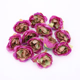 10PCS 4cm Artificial Flower Head Silk Peony For Wedding Decoration Party DIY Handmade Wreath Gift Scrapbooking Craft Fake Flower