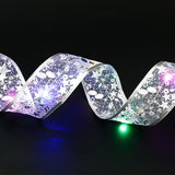 Cifeeo 50 LED 5M Double Layer Fairy Lights Strings Christmas Ribbon Bows With LED Christmas Tree Ornaments New Year Navidad Home Decor