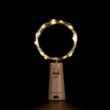 10X include battery 2M Silver Wire Garland Bottle Stopper For LED string lights Wedding Christmas New Year Holiday Decoration