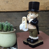 Cifeeo Creative Spoof Paper Holder Statue Cute Funny Decorative Resin Butler Shape Tissue Stand Rack Sculpture for Toilet Decoration