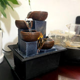 Minimalist Water Fountains Indoor Waterfall Fountain Tabletop Water Fountain Flowing Water Waterfall Feng Shui Home Decoration