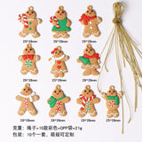 Christmas Gift 6/12Pcs Cute Funny Christmas Tree Decoration Hanging Pendant Gingerbread Man Xmas Tree Decor Ornament 2021 Newest Kid Gift