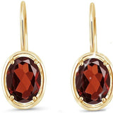 Cifeeo  Luxury Female Small Oval Earrings  Clip Earrings For Women Red  Earrings