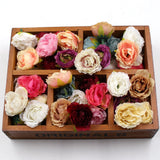 10PCS 4cm Artificial Flower Head Silk Peony For Wedding Decoration Party DIY Handmade Wreath Gift Scrapbooking Craft Fake Flower