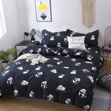 Cifeeo White Black Cow Leopard Printed Bed Cover Set Kids Duvet Cover Adult Boys Girls Bed Linen Bedsheet and Pillowcase Bedding Sets