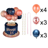 10PCS/PACK 5 Inch Balloon Cake Topper Metallic Confetti Latex Balons For Birthday Baby Shower Wedding Jungle Party Decoration