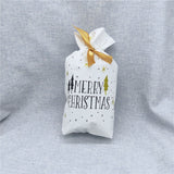 Christmas Gift 3/10Pcs Santa Gift Bag Candy Bag Snowflake Crisp Drawstring Bag Merry Christmas Decorations for Home New Year  Noel Presents