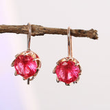 Cifeeo  Fashion Women  Filled Pink Sapphire Of Earring Jewelry Bridal Lady Earrings