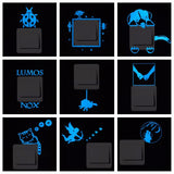 Pure Blue Light Noctilucent Star Animal Paste Glow In The Dark Switch Paste Wall Stickers Children's Room Living Room Decoration